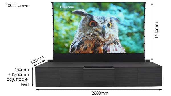 Integrated Cinema Solution including immersive wireless surround sound speakers